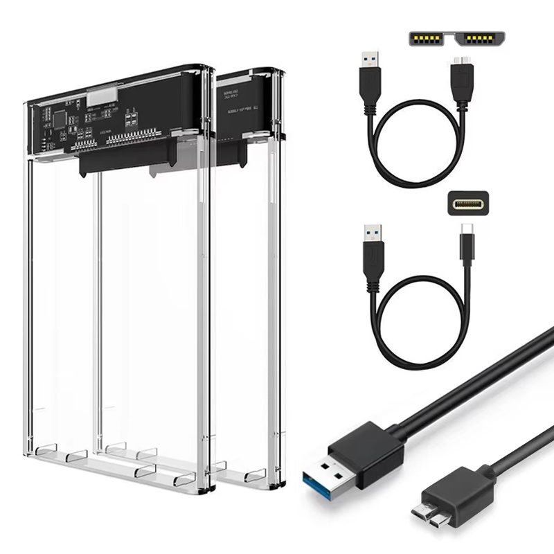 Laptop External Accessories - SATA to Type C Transparent 2.5