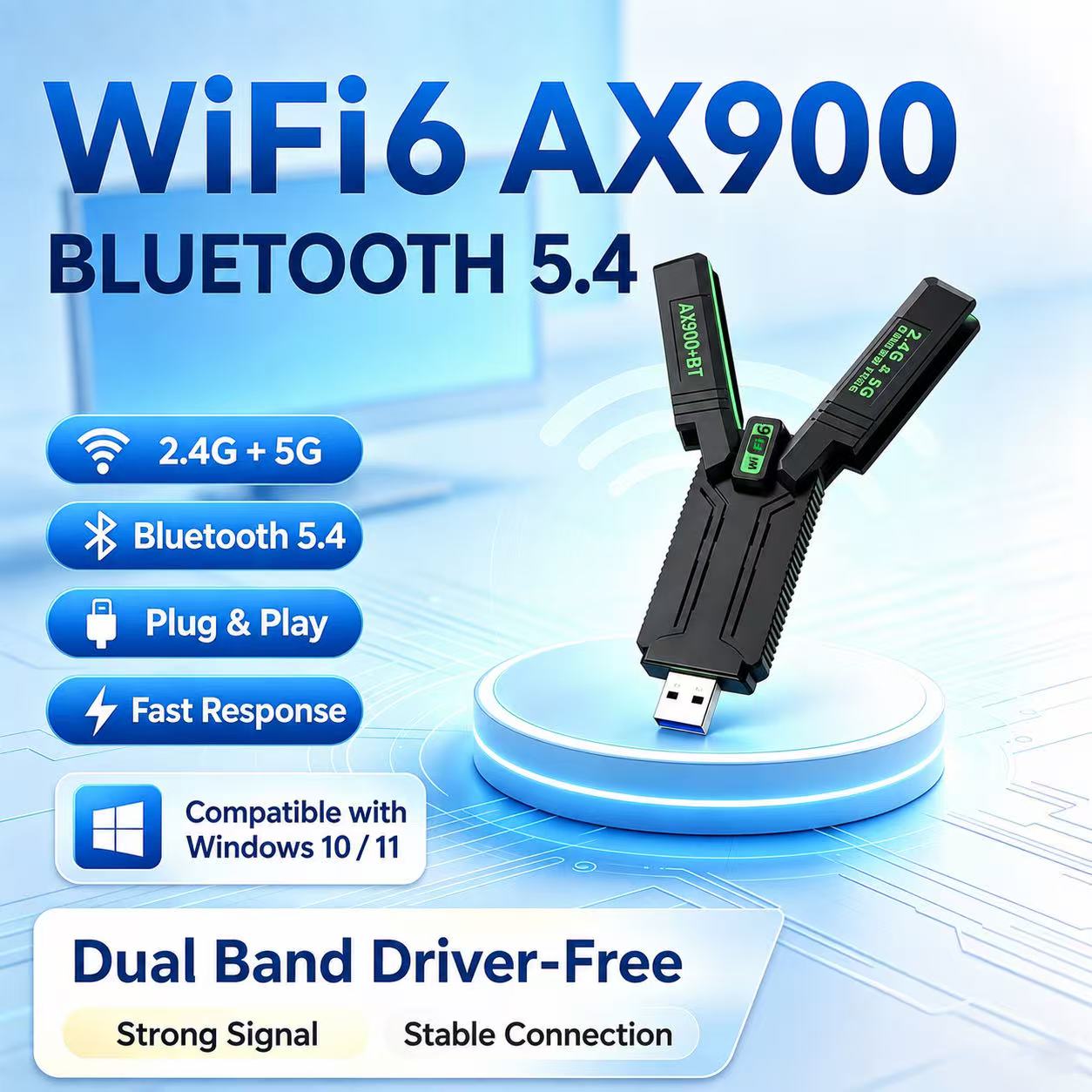 Laptop External Accessories - Dual Band Gigabit USB Wireless Adapter,