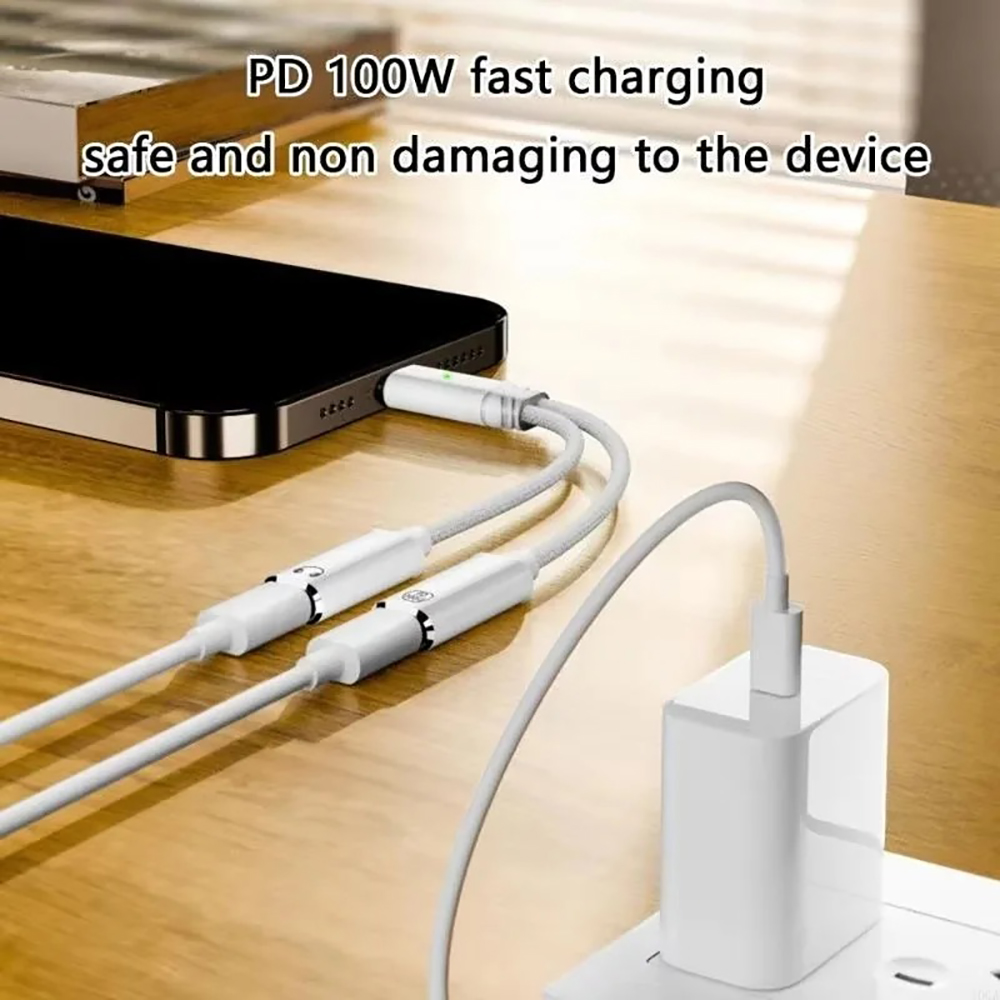 USB C Splitter 2 in 1 Headphon - Laptop Accessories Usb ulasan dan harga