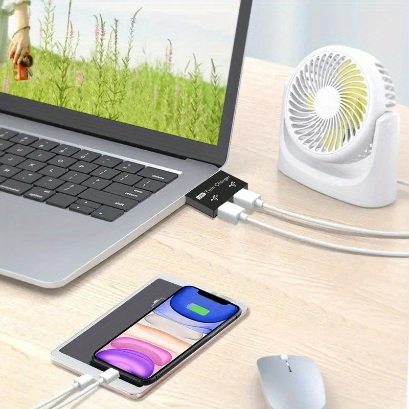 USB2.0 Splitter 1 Male To 2 Po - Laptop Accessories Usb ulasan dan harga