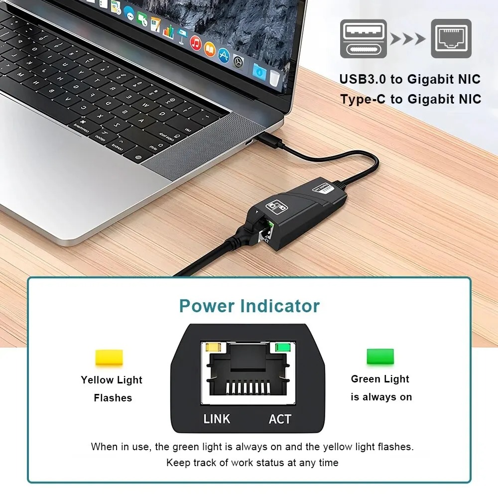 Wifi Adapter USB 3.0 HUB Ether - Laptop External Accessories ulasan dan harga