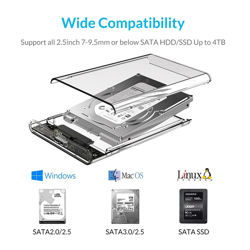 SATA to Type C Transparent 2.5 - Laptop External Accessories ulasan dan harga