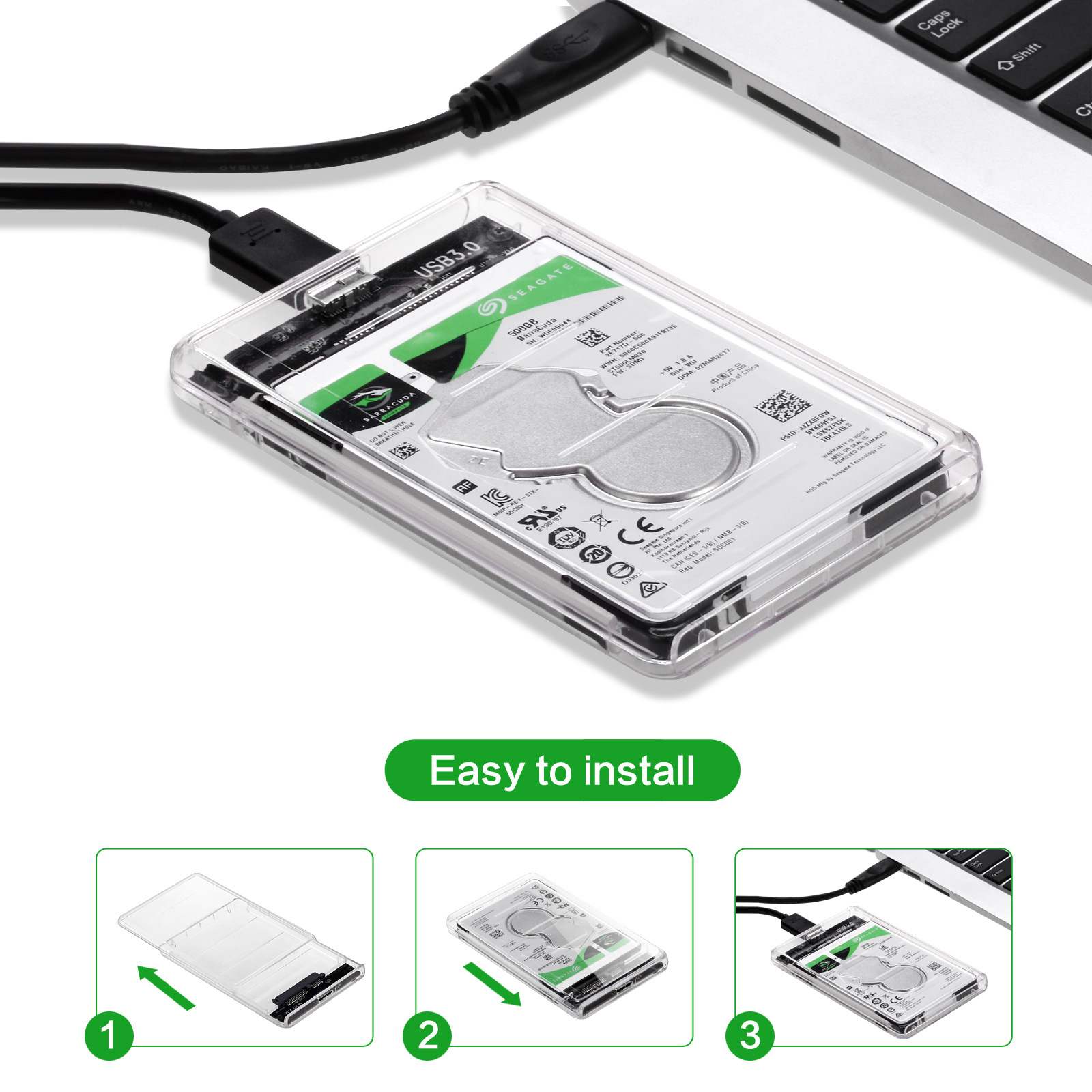 SATA to Type C Transparent 2.5 - Laptop External Accessories ulasan dan harga