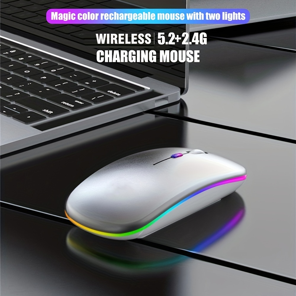 Wireless Mouse RGB Rechargeabl - Laptop External Accessories ulasan dan harga