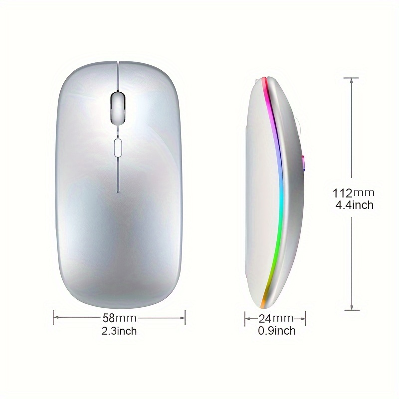 Wireless Mouse RGB Rechargeabl - Laptop External Accessories ulasan dan harga