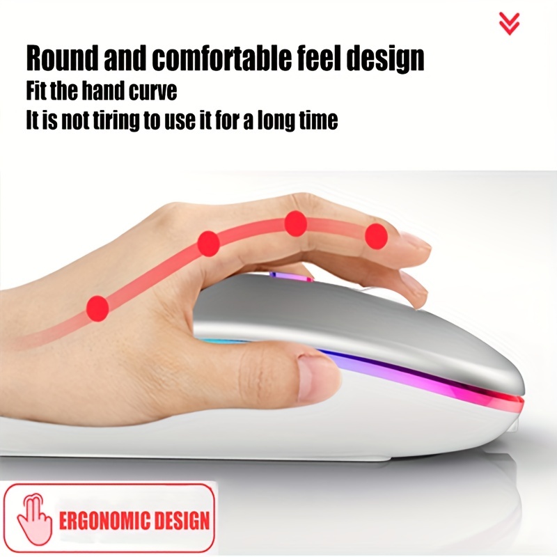 Wireless Mouse RGB Rechargeabl - Laptop External Accessories ulasan dan harga