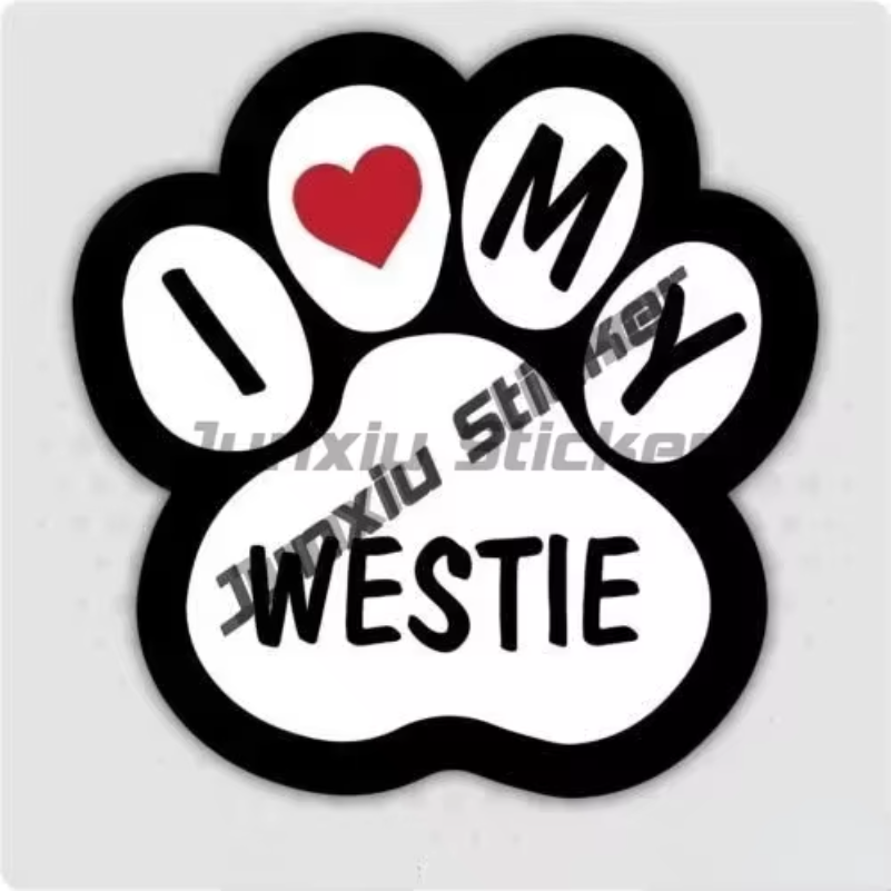 Westie Sticker I Love My Westi - Laptop Accessories Brand ulasan dan harga